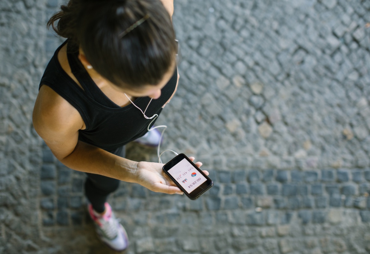Running app on cell phone for motivation